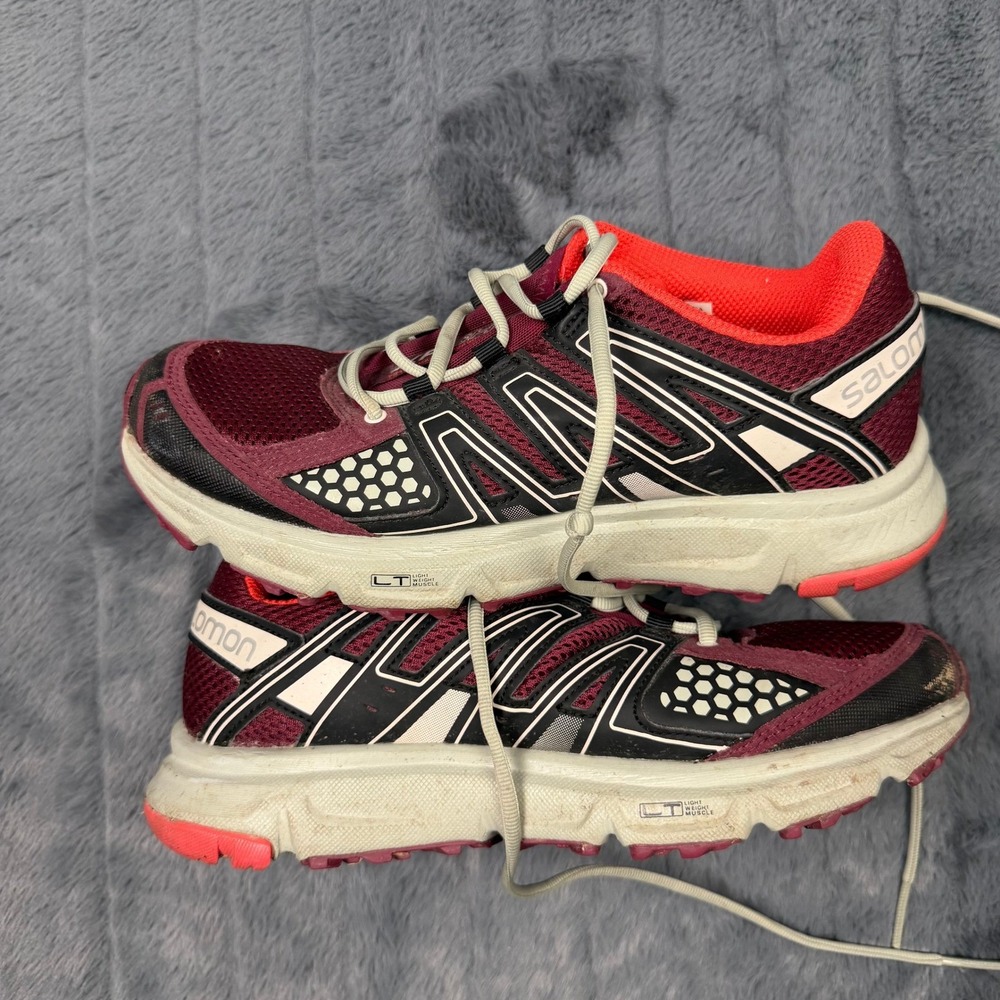 Salomon XR Shift Trail Running Shoes Womens 7.5 Burgundy Black Coral 355482